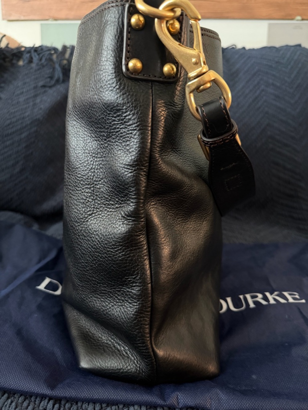 Dooney Bourke Bag Florentine XL Black Courtney Sac Hobo Shoulder Handbag - Picture 5 of 14